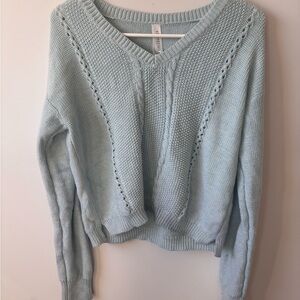 Aeropostale light  Blue V-Neck Women's Sweater